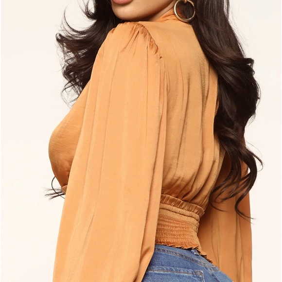 STICK WITH ME BLOUSE - RUST - Picture 4 of 5